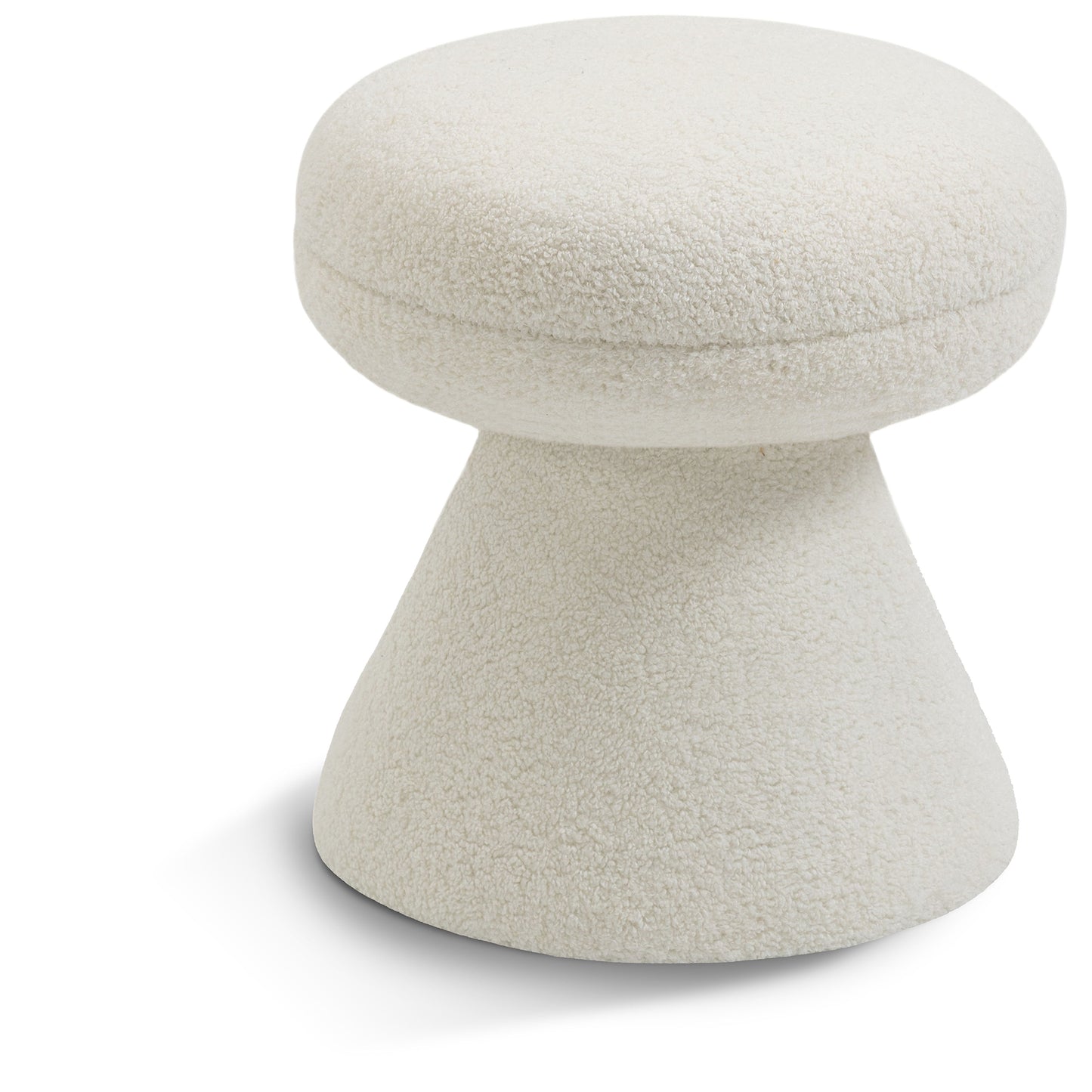 Drummer Faux Teddy Ottoman
