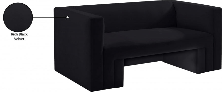 Lux Helson Velvet Loveseat