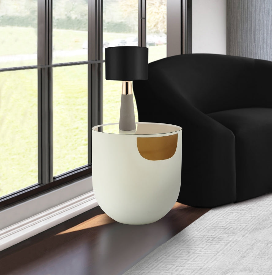Half Egg Gold End Table