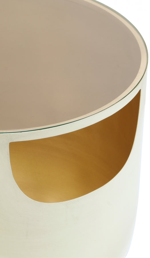 Half Egg Gold End Table