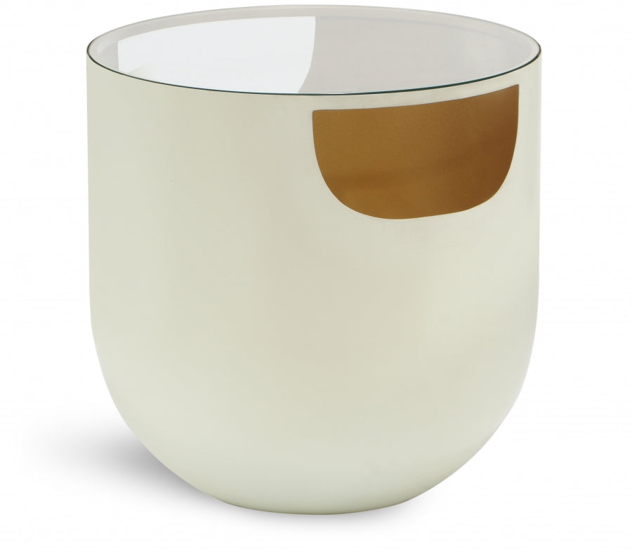 Half Egg Gold End Table
