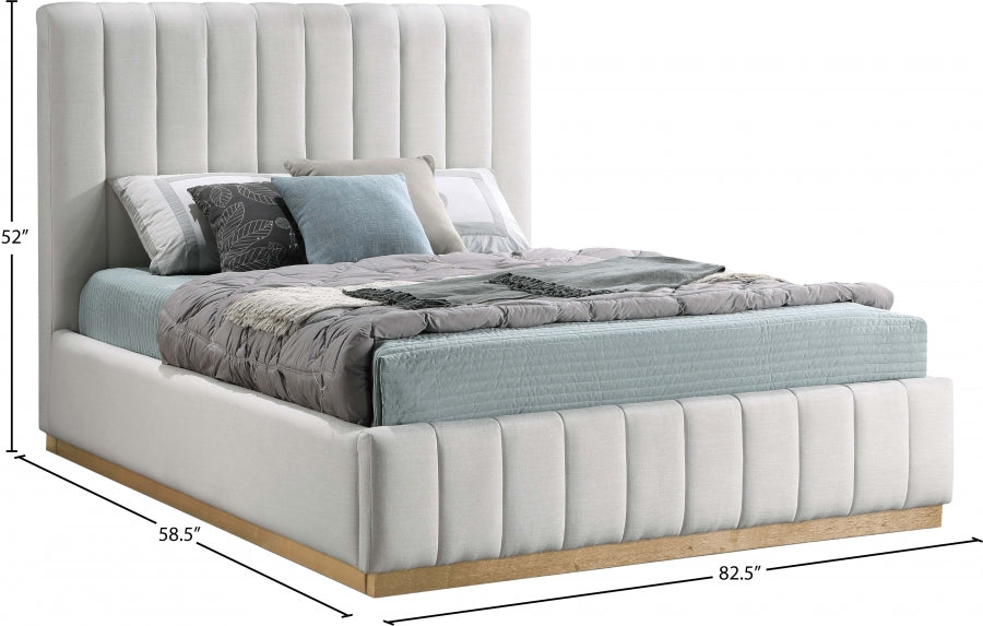 Lux Lucille Natural Linen Bed