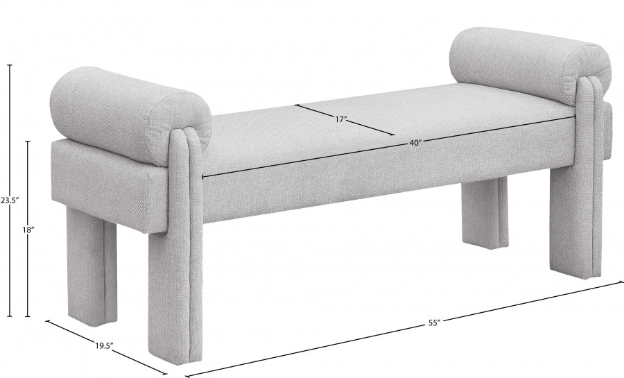 Lux Stefanie Fabric Bench