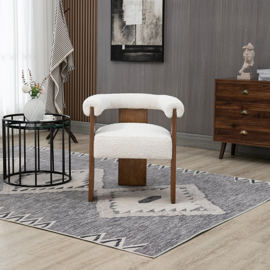 Lux Walnut Fabric Dining Chair