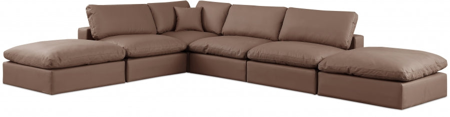 Modular Faux Leather Sectional
