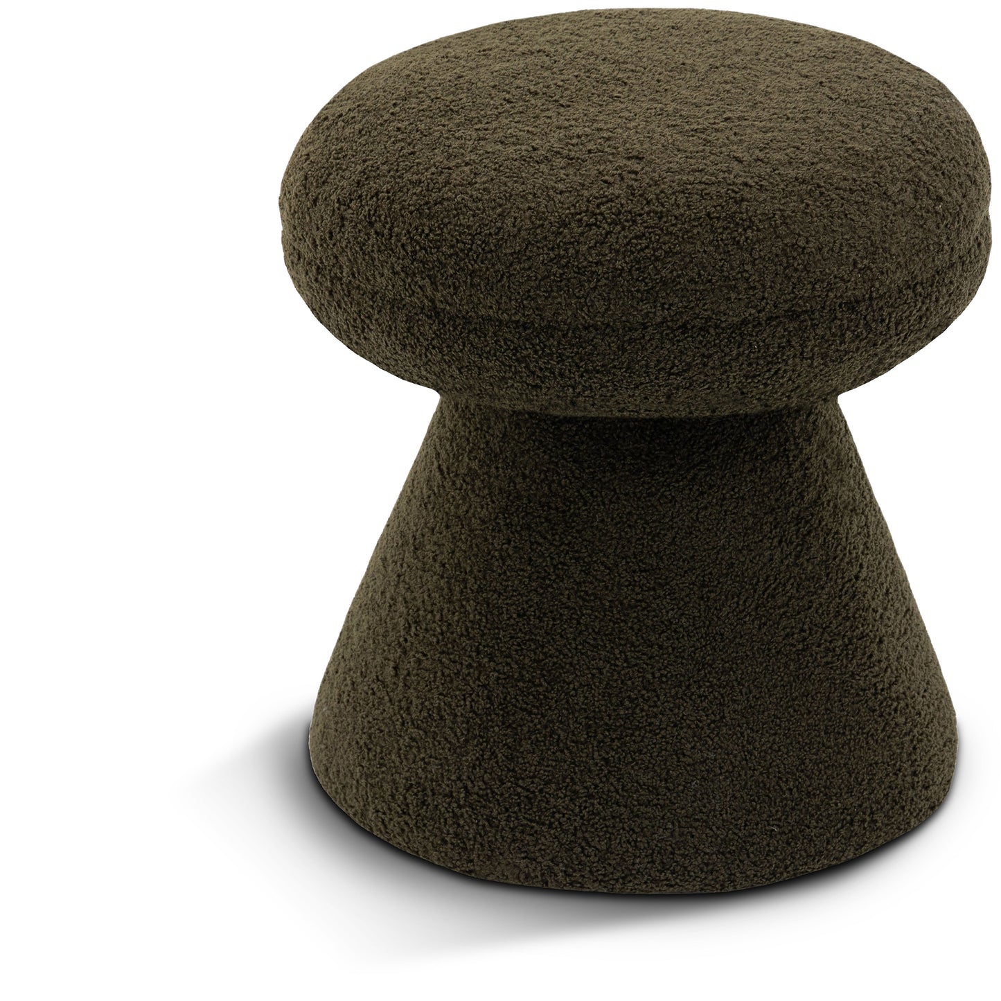 Drummer Faux Teddy Ottoman