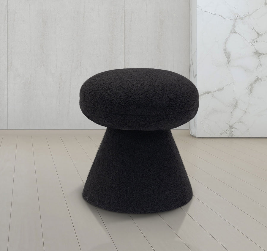 Drummer Faux Teddy Ottoman