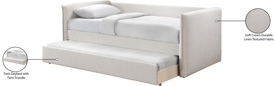 Linen Textured Fabric Twin Daybed