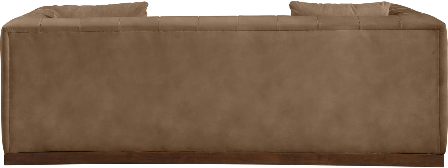 Luxe Haven Vegan Leather Upholstered Sofa