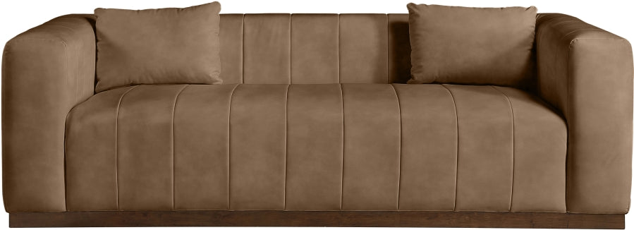 Luxe Haven Vegan Leather Upholstered Sofa