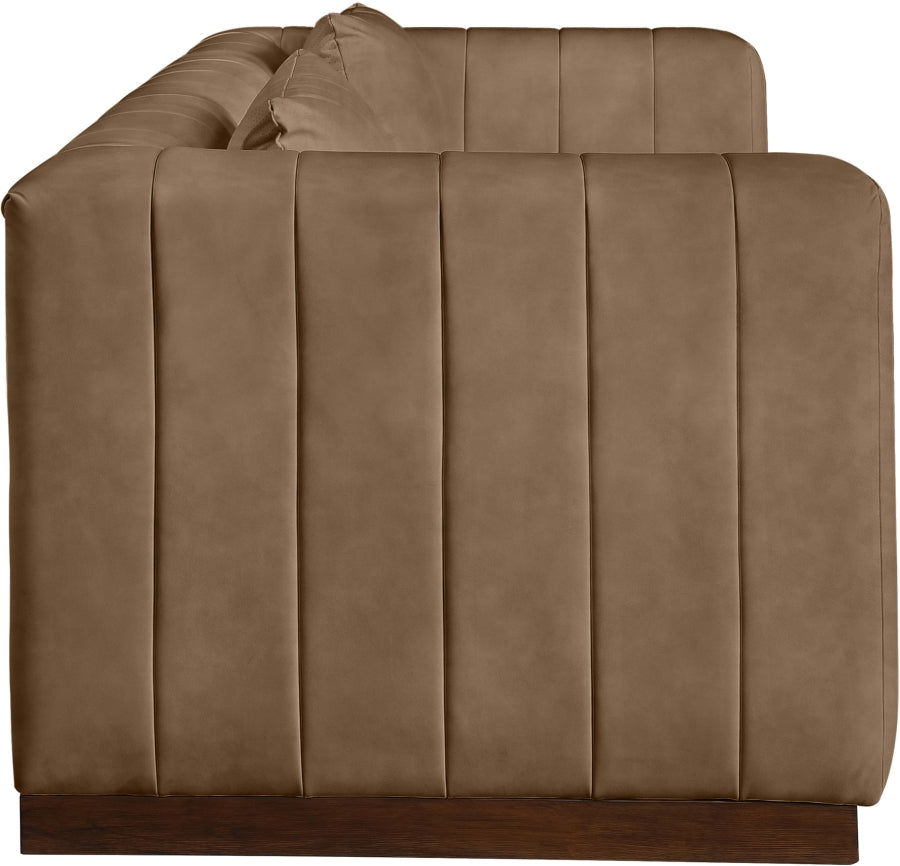 Luxe Haven Vegan Leather Upholstered Sofa