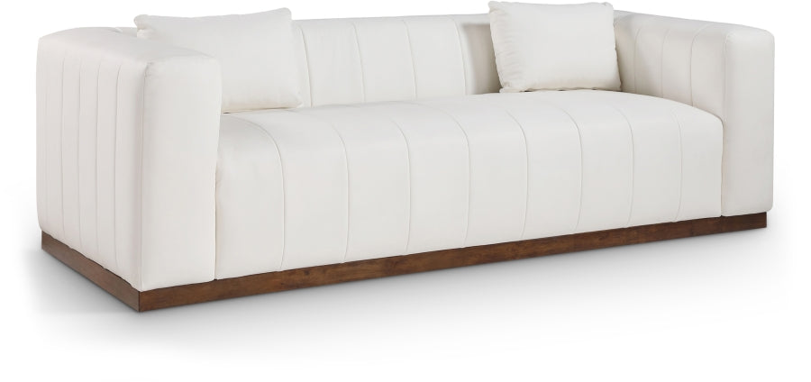Luxe Haven Vegan Leather Upholstered Sofa