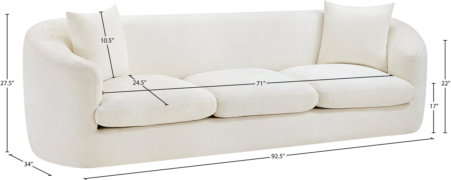 lavish Chenille Fabric Upholstered Sofa