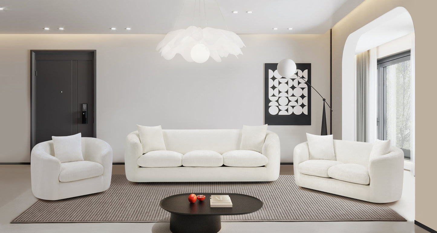 lavish Chenille Fabric Upholstered Sofa