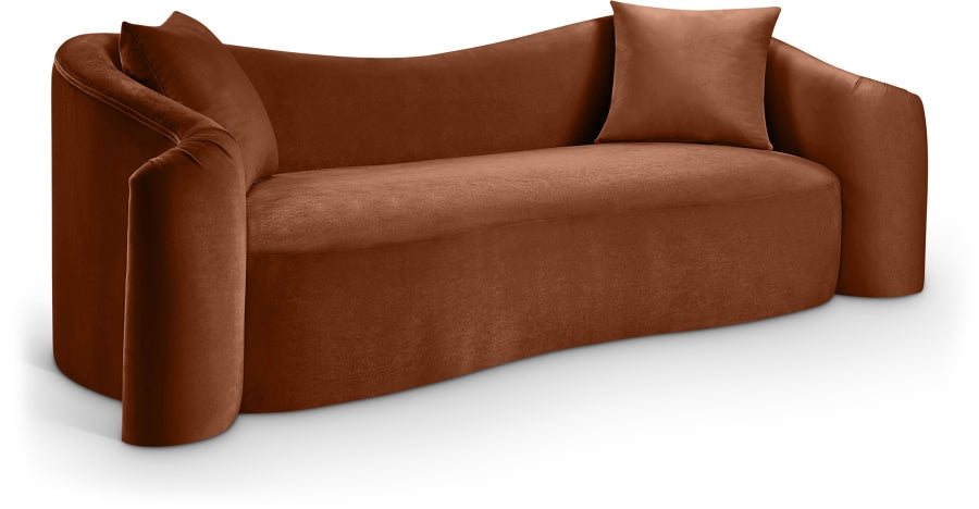 Rose Velvet Upholstered Sofa