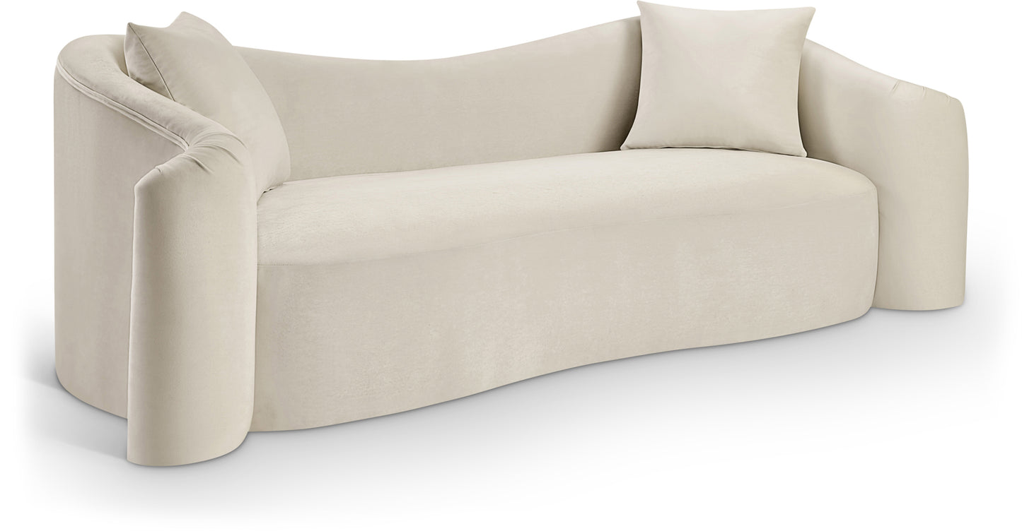 Rose Velvet Upholstered Sofa
