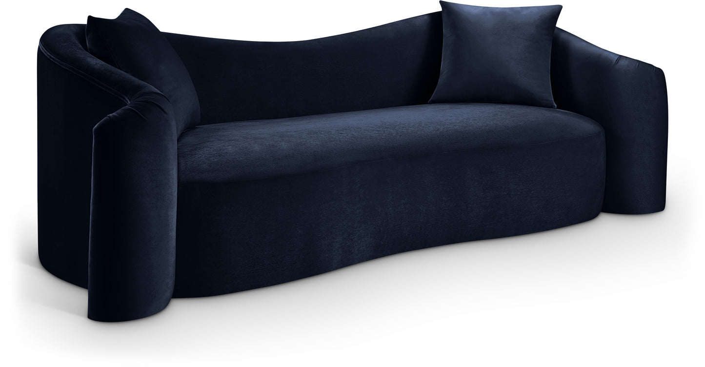 Rose Velvet Upholstered Sofa