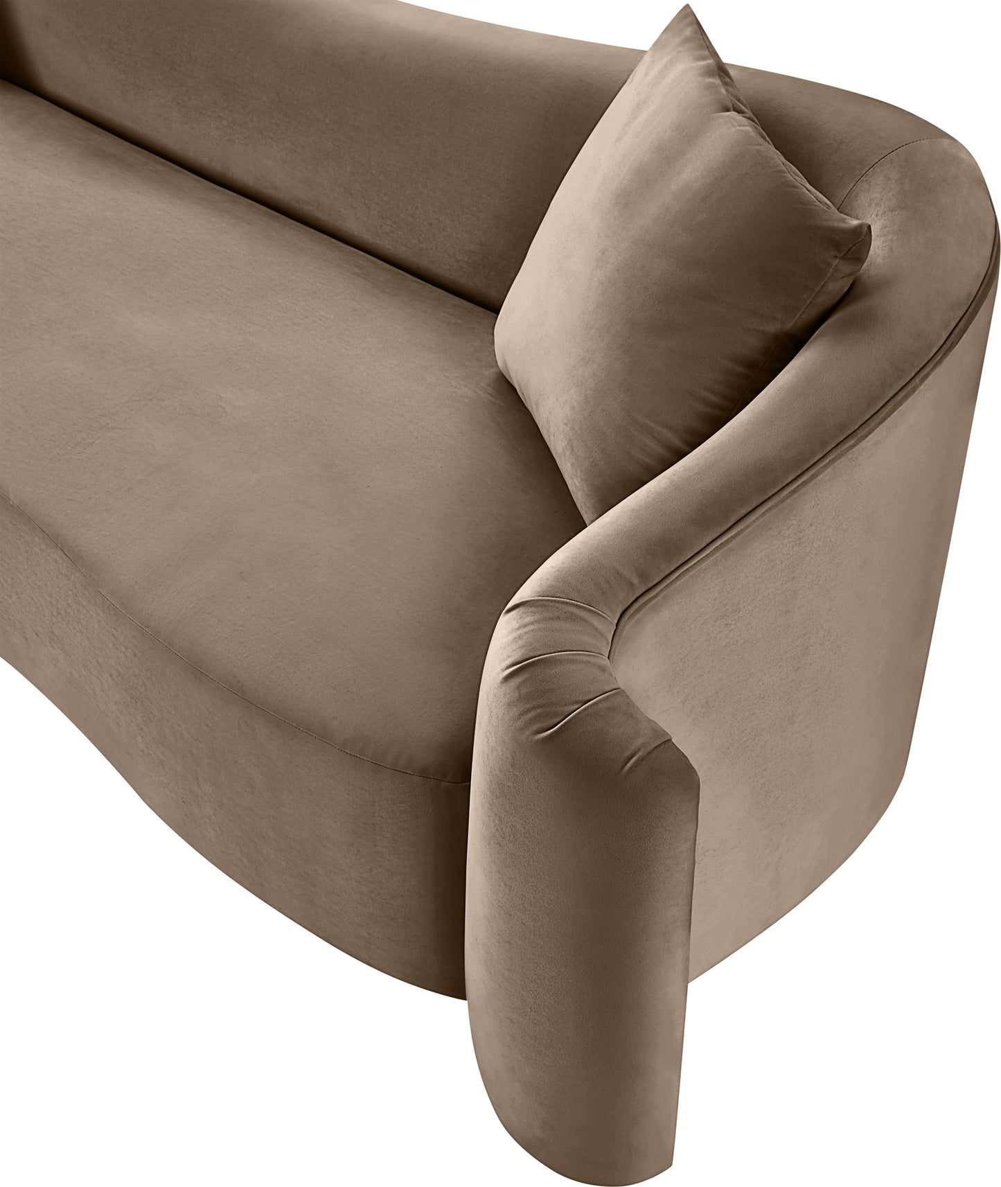 Rose Velvet Upholstered Sofa