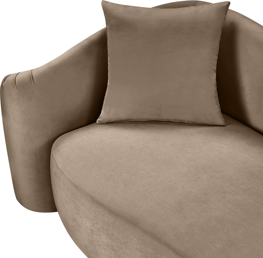 Rose Velvet Upholstered Sofa