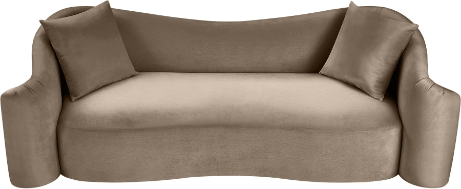 Rose Velvet Upholstered Sofa