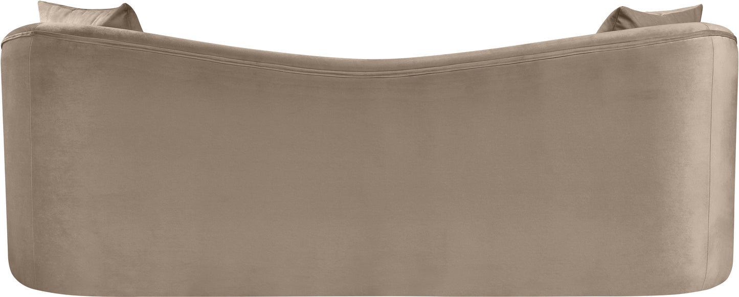 Rose Velvet Upholstered Sofa