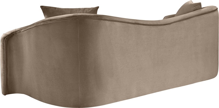 Rose Velvet Upholstered Sofa