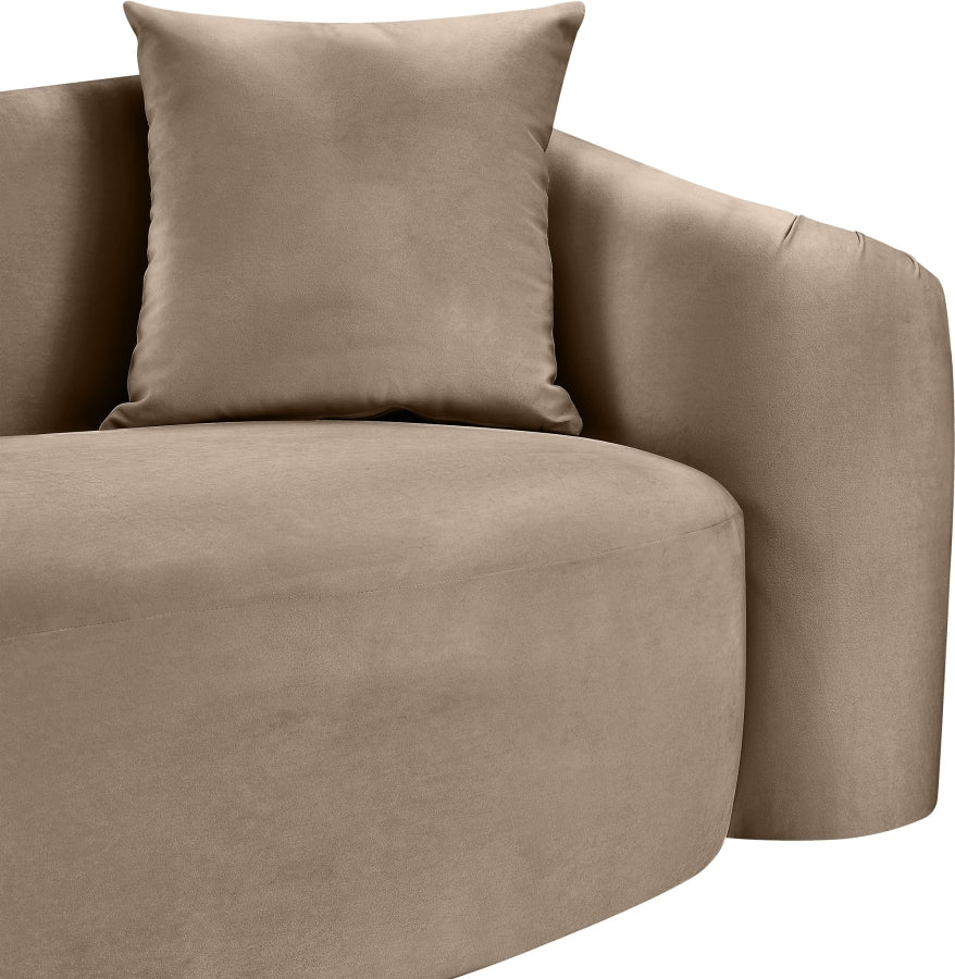 Rose Velvet Upholstered Sofa