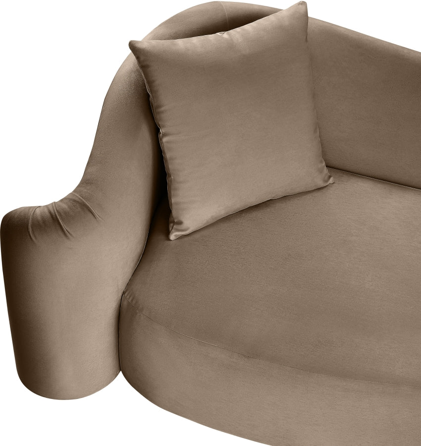 Rose Velvet Upholstered Sofa
