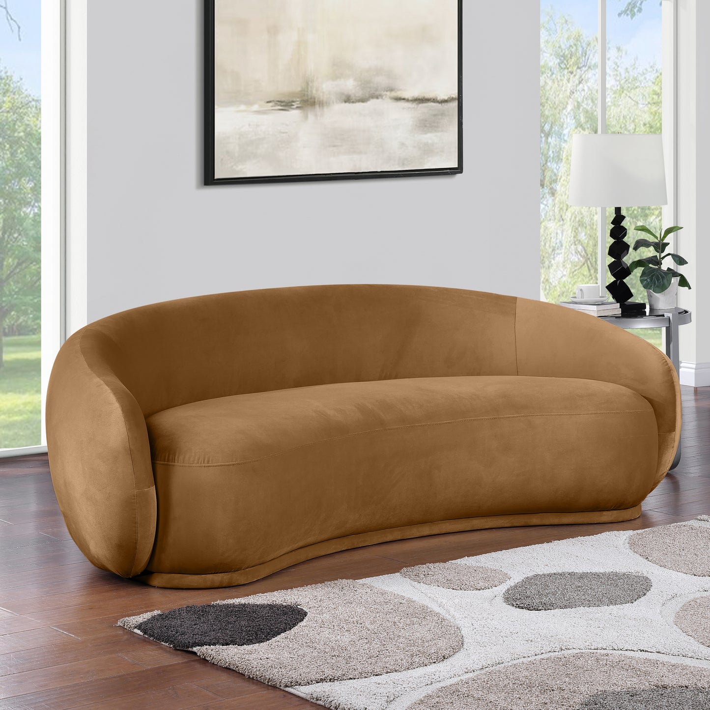 seline Velvet Upholstered Sofa