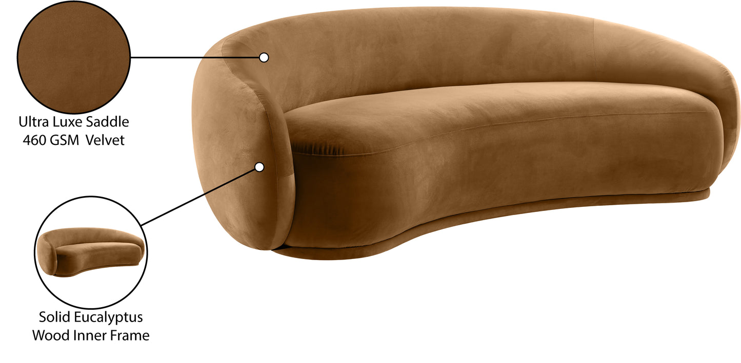 seline Velvet Upholstered Sofa