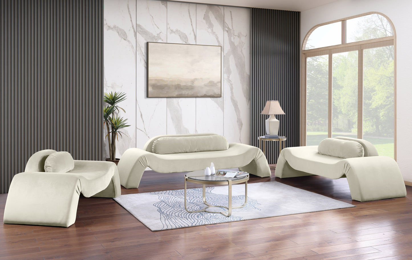 serenity" Velvet Upholstered Sofa