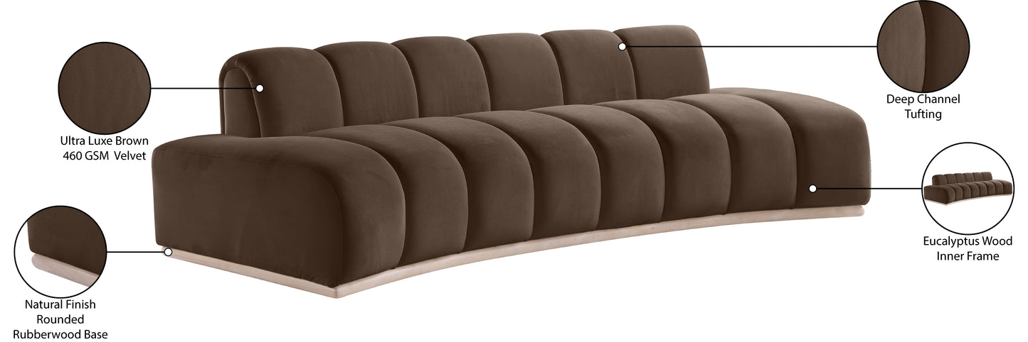 Velvet Upholstered Sofa
