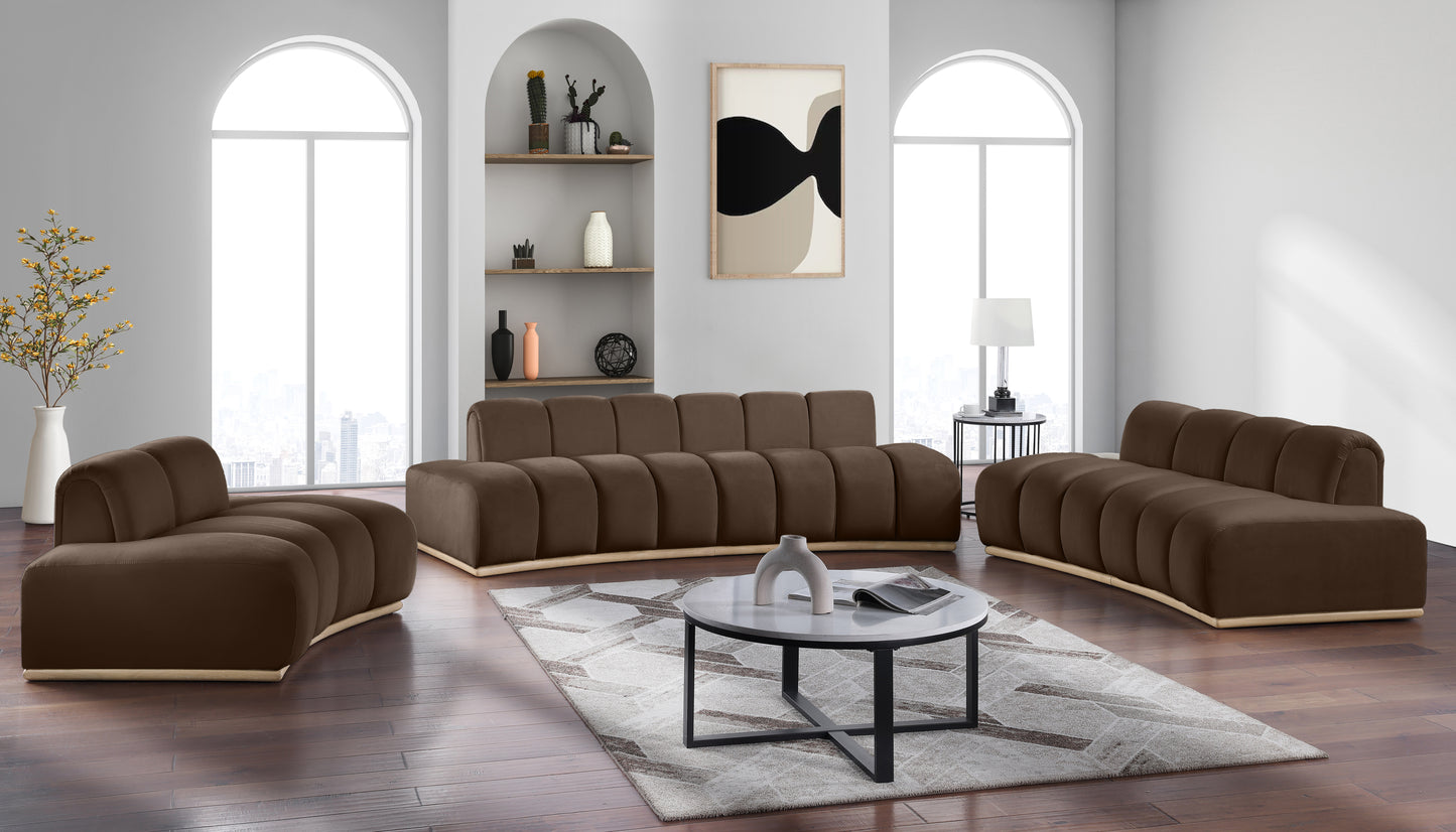 Velvet Upholstered Sofa