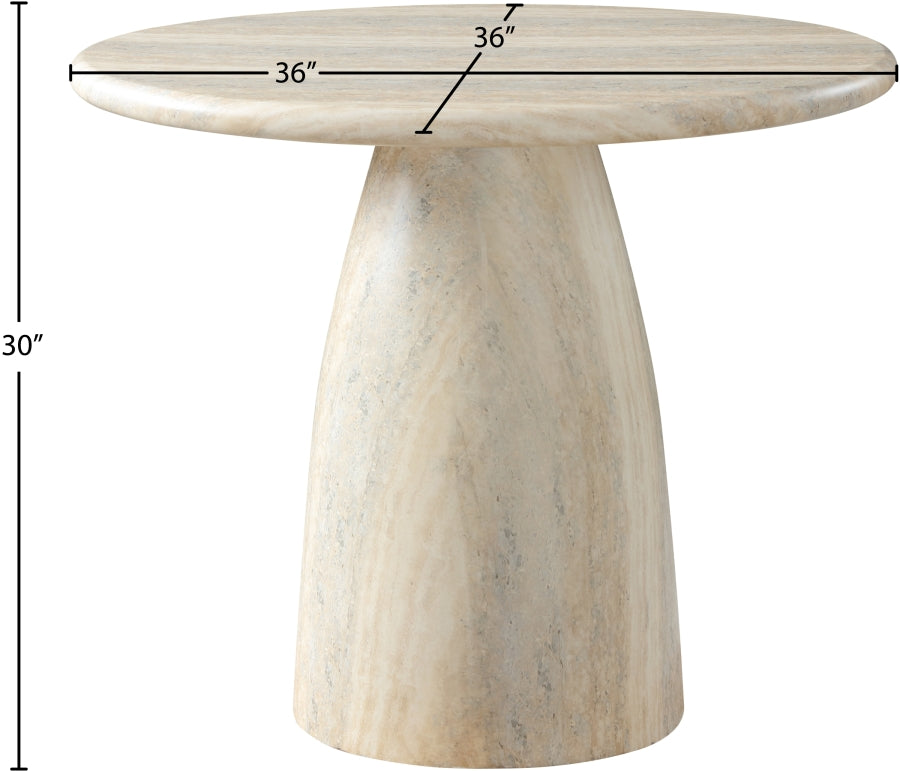 Opal Travertine Finish Indoor/Outdoor Concrete Dining Table