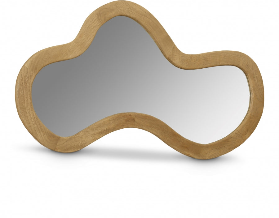 Curved Acacia Mirror