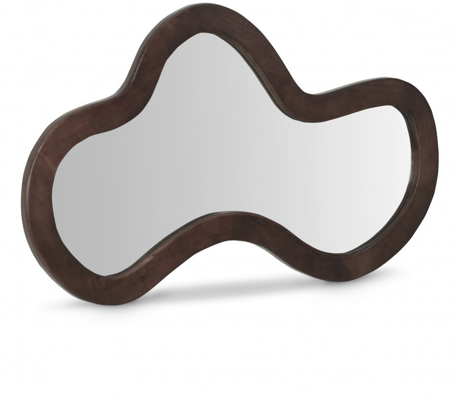 Curved Acacia Mirror
