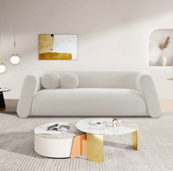 Abby Boucle Fabric Sofa