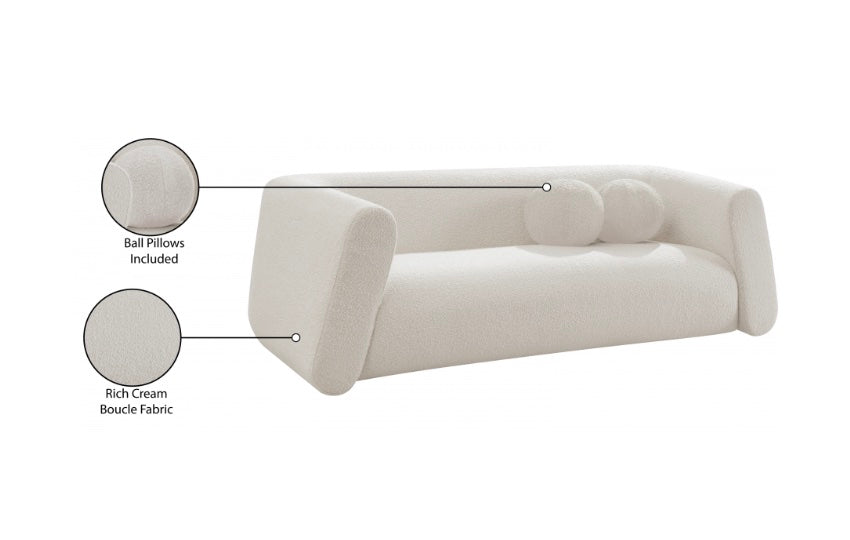 Abby Boucle Fabric Sofa