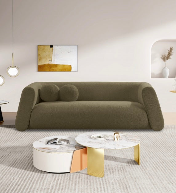 Abby Boucle Fabric Sofa