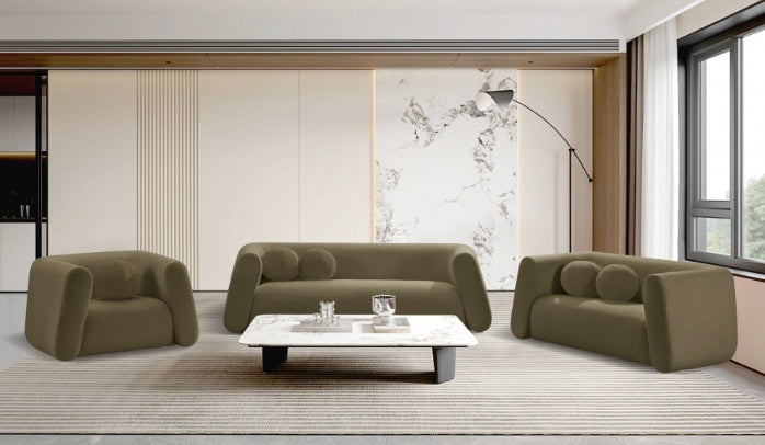 Abby Boucle Fabric Sofa