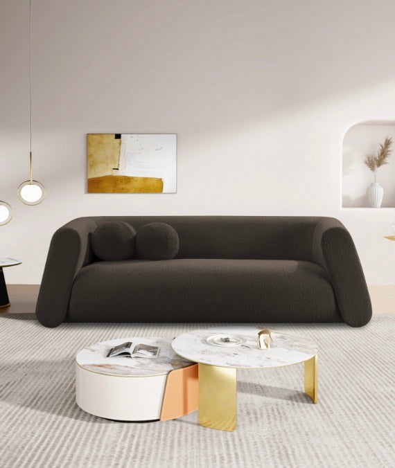 Abby Boucle Fabric Sofa