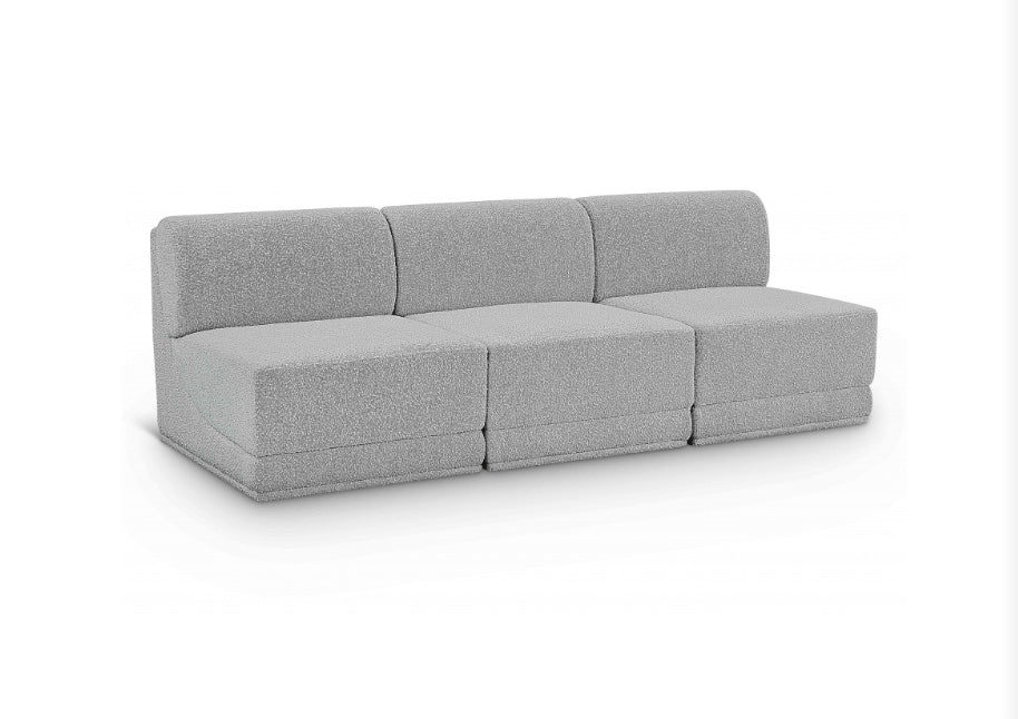 Omen Boucle Fabric Sofa- 3 Seat