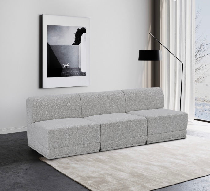 Omen Boucle Fabric Sofa- 3 Seat