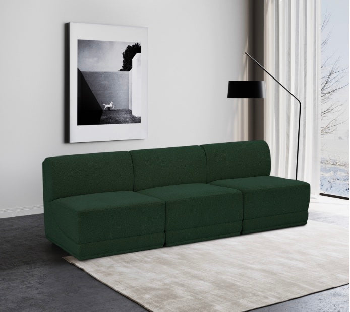 Omen Boucle Fabric Sofa- 3 Seat