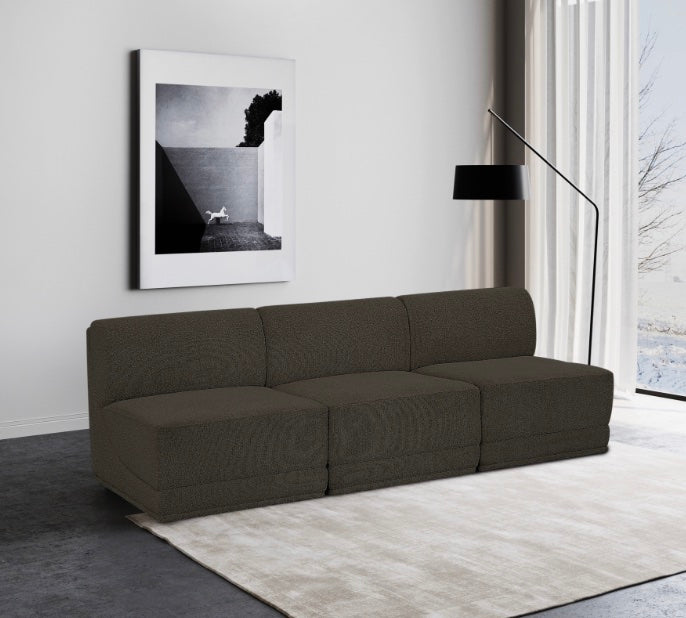 Omen Boucle Fabric Sofa- 3 Seat