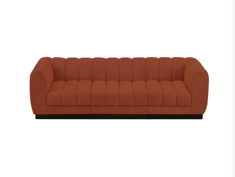 London Chenille Fabric Sofa with Arms- 3 Seat