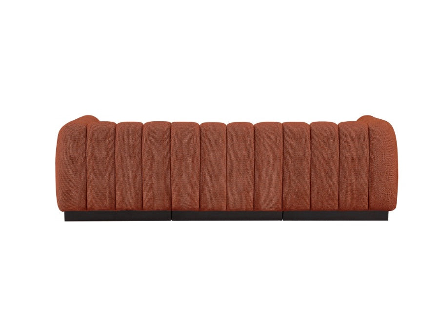 London Chenille Fabric Sofa with Arms- 3 Seat