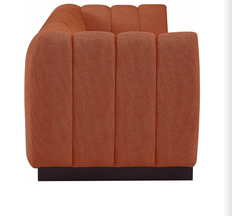 London Chenille Fabric Sofa with Arms- 3 Seat