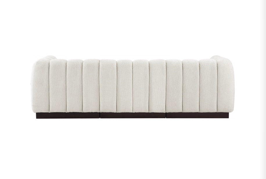 London Chenille Fabric Sofa with Arms- 3 Seat