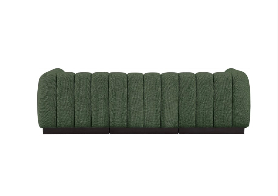 London Chenille Fabric Sofa with Arms- 3 Seat